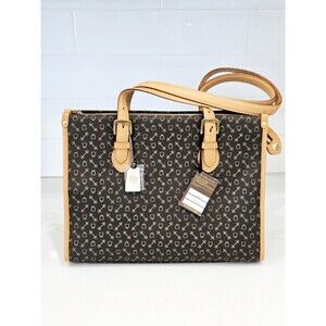 WHY Fieldstone Equestrian Tote Bag Brown Tan New With Tags Luxury Designer